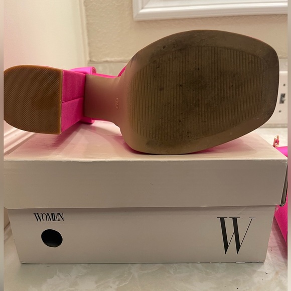 Dream Pairs Women’s High Chunky platform Heels- Hot PINK ankle strap SZ 9 - Picture 8 of 9